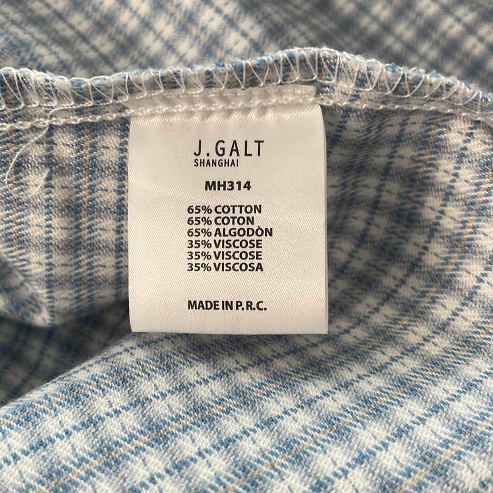 Brandy Melville John Galt NWT blue plaid dress - Picture 4 of 11